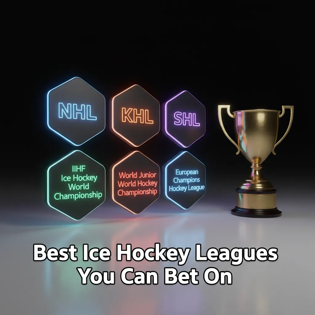 Banner for ice hockey betting with NHL, SHL, Liiga, National League, DEL, CHL, IIHF and Olympic events; live odds.