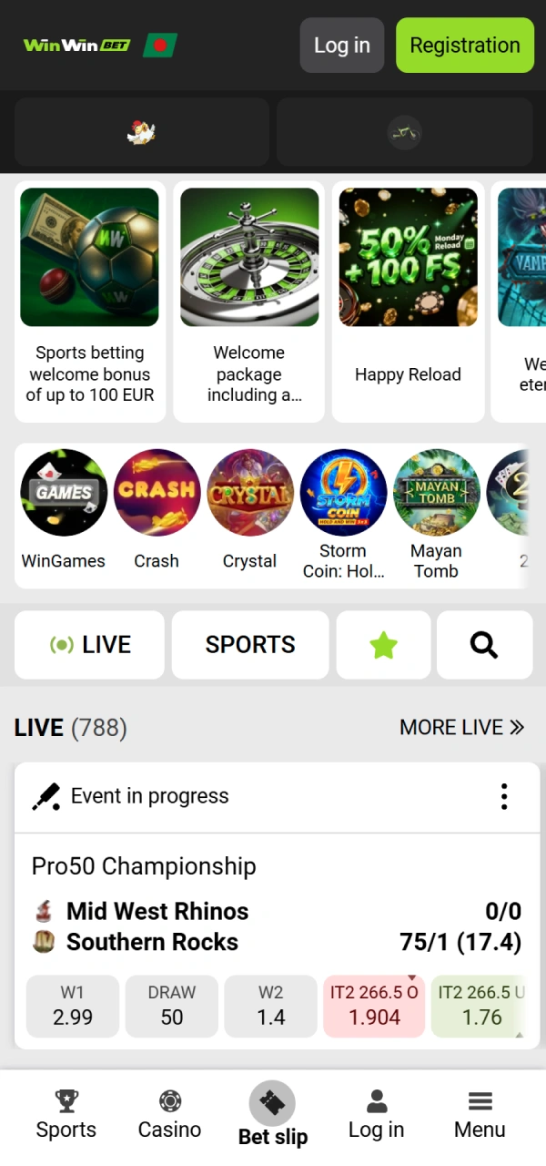 Visit WinWin page to get official iOS app for iPhone.